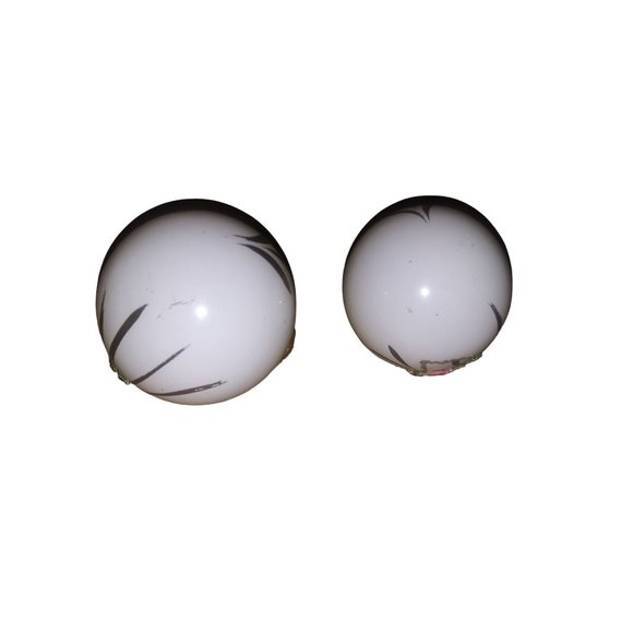 VTG Kurt Adler Pink Floral Glass Ball Ornaments Set of 4 Embroidered Gold Glitte - Picture 6 of 13